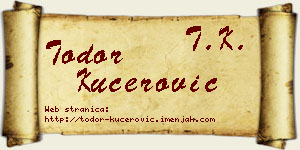 Todor Kućerović vizit kartica